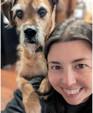 picture of marjorie and charlie, charlie is doing a selfie pose
